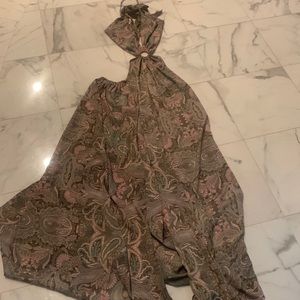 Beautiful silky cutout halter dress